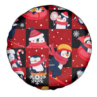 Penguin Winter Sports Christmas Spare Tire Cover Cute Holiday Ski Snow Fun - Wonder Print Shop