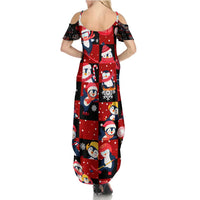 Penguin Winter Sports Christmas Summer Maxi Dress Cute Holiday Ski Snow Fun - Wonder Print Shop