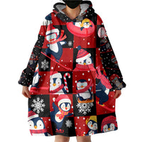 Penguin Winter Sports Christmas Wearable Blanket Hoodie Cute Holiday Ski Snow Fun - Wonder Print Shop