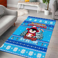 Funny Grumpy Penguin Christmas Area Rug All I Want for Christmas Is You To Leave Me Alone - Wonder Print Shop