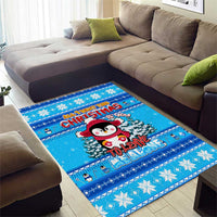 Funny Grumpy Penguin Christmas Area Rug All I Want for Christmas Is You To Leave Me Alone - Wonder Print Shop