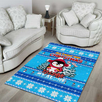 Funny Grumpy Penguin Christmas Area Rug All I Want for Christmas Is You To Leave Me Alone - Wonder Print Shop