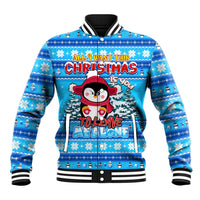 Funny Grumpy Penguin Christmas Baseball Jacket All I Want for Christmas Is You To Leave Me Alone - Wonder Print Shop