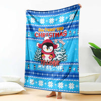 Funny Grumpy Penguin Christmas Blanket All I Want for Christmas Is You To Leave Me Alone - Wonder Print Shop