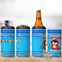 Funny Grumpy Penguin Christmas 4 in 1 Can Cooler Tumbler All I Want for Christmas Is You To Leave Me Alone - Wonder Print Shop