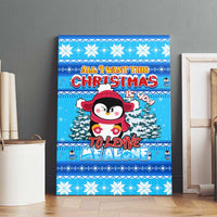 Funny Grumpy Penguin Christmas Canvas Wall Art All I Want for Christmas Is You To Leave Me Alone - Wonder Print Shop