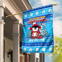 Funny Grumpy Penguin Christmas Garden Flag All I Want for Christmas Is You To Leave Me Alone - Wonder Print Shop