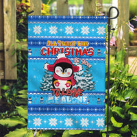 Funny Grumpy Penguin Christmas Garden Flag All I Want for Christmas Is You To Leave Me Alone - Wonder Print Shop