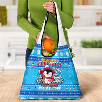 Funny Grumpy Penguin Christmas Grocery Bag All I Want for Christmas Is You To Leave Me Alone - Wonder Print Shop