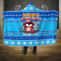 Funny Grumpy Penguin Christmas Hooded Blanket All I Want for Christmas Is You To Leave Me Alone - Wonder Print Shop