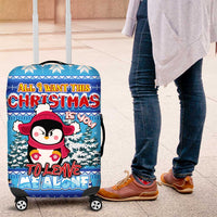 Funny Grumpy Penguin Christmas Luggage Cover All I Want for Christmas Is You To Leave Me Alone - Wonder Print Shop