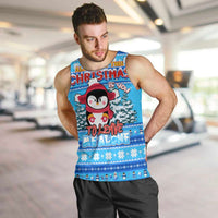 Funny Grumpy Penguin Christmas Men Tank Top All I Want for Christmas Is You To Leave Me Alone - Wonder Print Shop