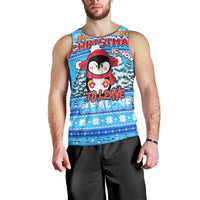Funny Grumpy Penguin Christmas Men Tank Top All I Want for Christmas Is You To Leave Me Alone - Wonder Print Shop