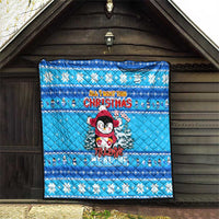 Funny Grumpy Penguin Christmas Quilt All I Want for Christmas Is You To Leave Me Alone - Wonder Print Shop