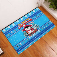 Funny Grumpy Penguin Christmas Rubber Doormat All I Want for Christmas Is You To Leave Me Alone - Wonder Print Shop