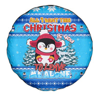 Funny Grumpy Penguin Christmas Spare Tire Cover All I Want for Christmas Is You To Leave Me Alone - Wonder Print Shop