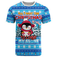 Funny Grumpy Penguin Christmas T Shirt All I Want for Christmas Is You To Leave Me Alone - Wonder Print Shop