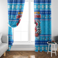Funny Grumpy Penguin Christmas Window Curtain All I Want for Christmas Is You To Leave Me Alone - Wonder Print Shop
