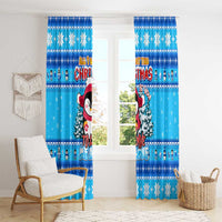 Funny Grumpy Penguin Christmas Window Curtain All I Want for Christmas Is You To Leave Me Alone - Wonder Print Shop