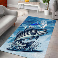 Striper Fishing Area Rug Striped Bass Angler - Wonder Print Shop