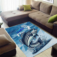 Striper Fishing Area Rug Striped Bass Angler - Wonder Print Shop