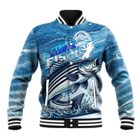Striper Fishing Baseball Jacket Striped Bass Angler - Wonder Print Shop