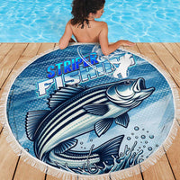 Striper Fishing Beach Blanket Striped Bass Angler - Wonder Print Shop