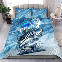 Striper Fishing Bedding Set Striped Bass Angler - Wonder Print Shop