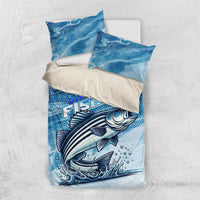 Striper Fishing Bedding Set Striped Bass Angler - Wonder Print Shop