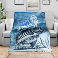 Striper Fishing Blanket Striped Bass Angler - Wonder Print Shop