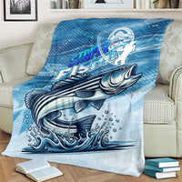 Striper Fishing Blanket Striped Bass Angler - Wonder Print Shop