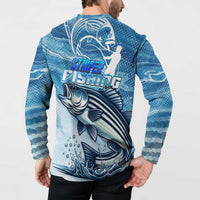 Striper Fishing Button Sweatshirt Striped Bass Angler - Wonder Print Shop