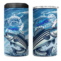 Striper Fishing 4 in 1 Can Cooler Tumbler Striped Bass Angler - Wonder Print Shop