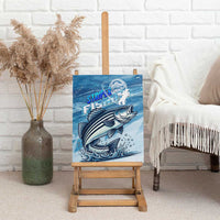 Striper Fishing Canvas Wall Art Striped Bass Angler - Wonder Print Shop