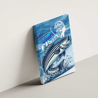 Striper Fishing Canvas Wall Art Striped Bass Angler - Wonder Print Shop