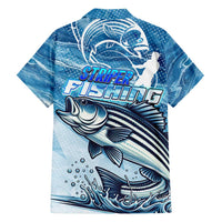 Striper Fishing Family Matching Off Shoulder Maxi Dress and Hawaiian Shirt Striped Bass Angler - Wonder Print Shop