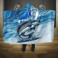 Striper Fishing Hooded Blanket Striped Bass Angler - Wonder Print Shop