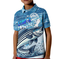 Striper Fishing Kid Polo Shirt Striped Bass Angler - Wonder Print Shop