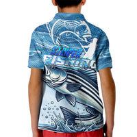 Striper Fishing Kid Polo Shirt Striped Bass Angler - Wonder Print Shop