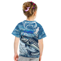 Striper Fishing Kid T Shirt Striped Bass Angler - Wonder Print Shop