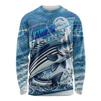 Striper Fishing Long Sleeve Shirt Striped Bass Angler - Wonder Print Shop