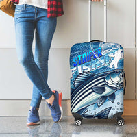 Striper Fishing Luggage Cover Striped Bass Angler - Wonder Print Shop