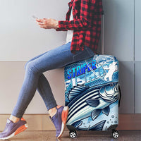 Striper Fishing Luggage Cover Striped Bass Angler - Wonder Print Shop