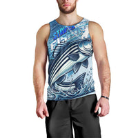 Striper Fishing Men Tank Top Striped Bass Angler - Wonder Print Shop