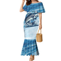 Striper Fishing Mermaid Dress Striped Bass Angler - Wonder Print Shop