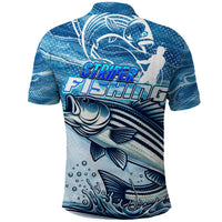 Striper Fishing Polo Shirt Striped Bass Angler - Wonder Print Shop