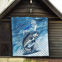 Striper Fishing Quilt Striped Bass Angler - Wonder Print Shop