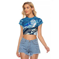 Striper Fishing Raglan Cropped T Shirt Striped Bass Angler - Wonder Print Shop
