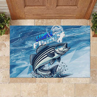Striper Fishing Rubber Doormat Striped Bass Angler - Wonder Print Shop