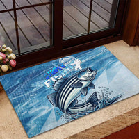 Striper Fishing Rubber Doormat Striped Bass Angler - Wonder Print Shop